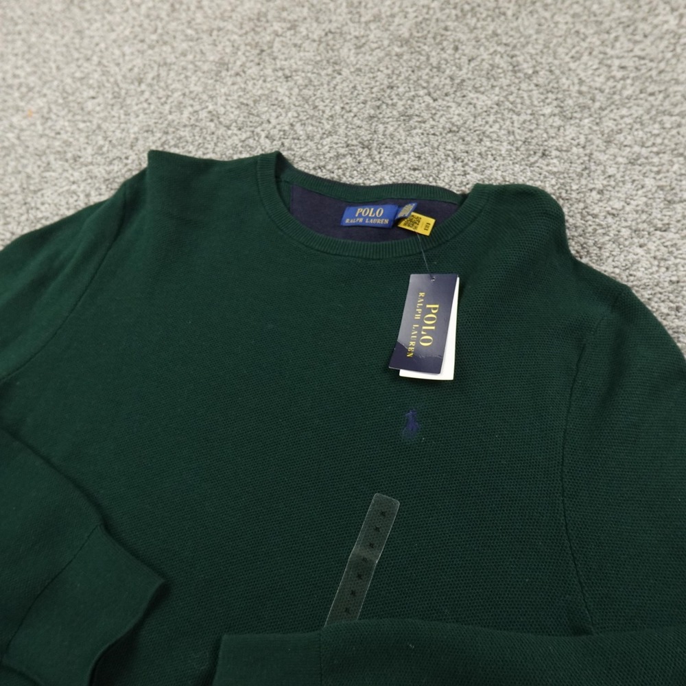 NEW Polo Ralph Lauren Sweater Mens XL Green Knit Crewneck  Pullover Pony Preppy‎